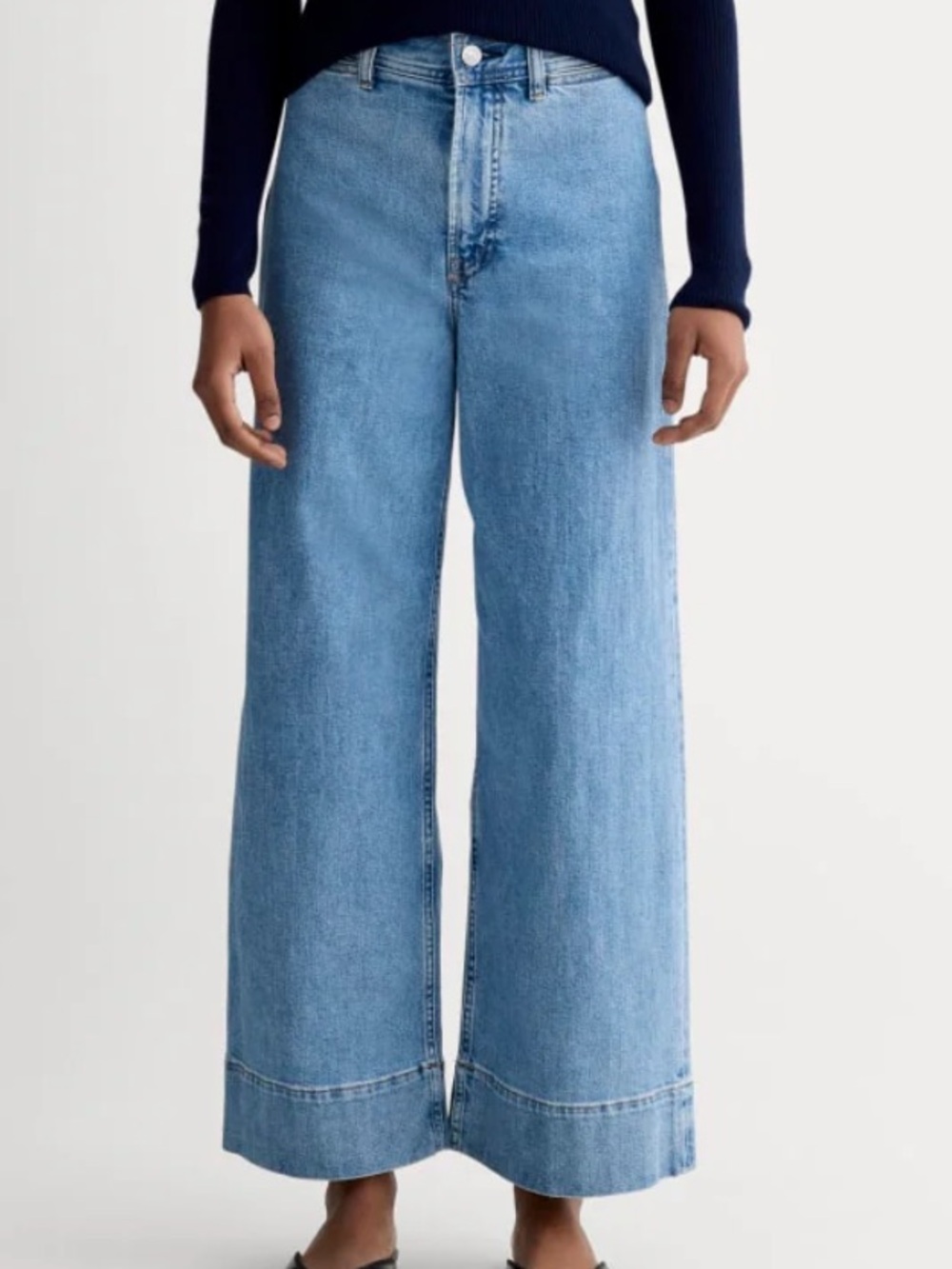 Everlane Light Blue Wide-Leg High-Rise Jeans